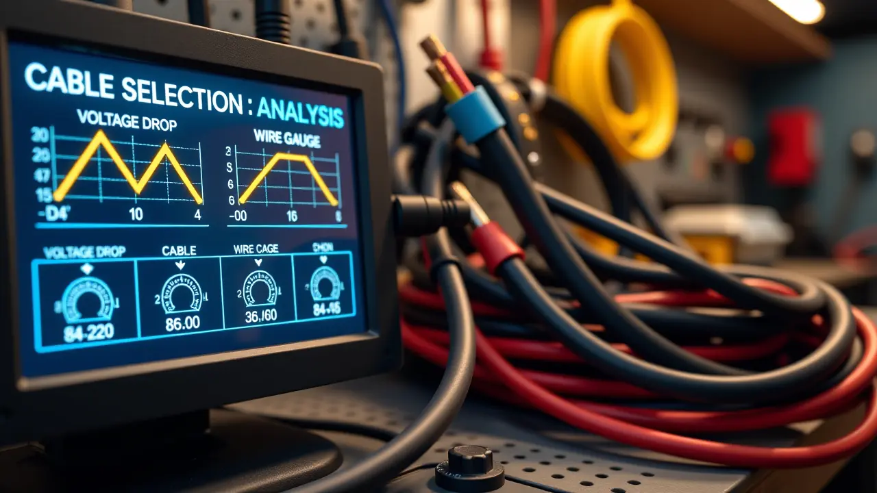 Kalkulator Spadku Napięcia DC i Dobór Kabli