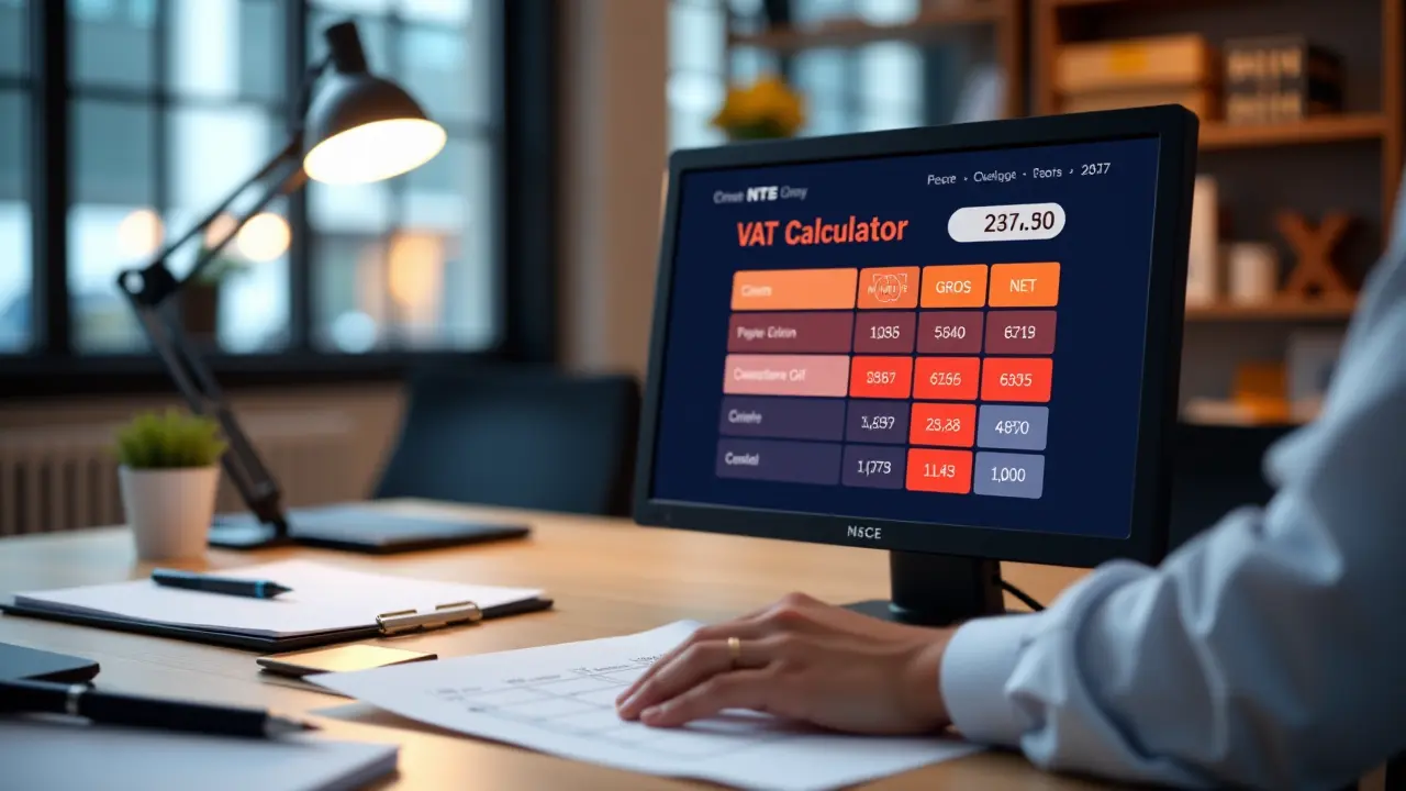 Kalkulator VAT online: obliczenia brutto-netto i stawki.